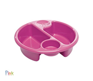 Top 'n' Tail Circular Wash Bowl in Pink