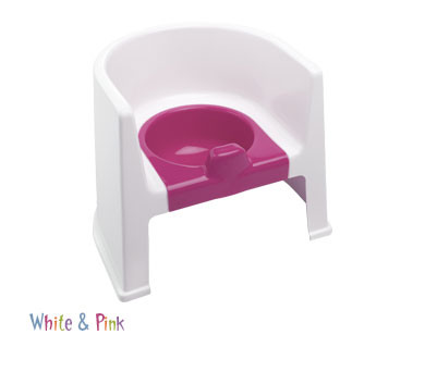 Potty Chair in White and Pink