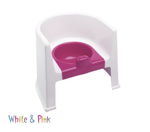 Potty Chair in White and Pink