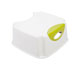 Contoured Step-up Stool in White and Lime